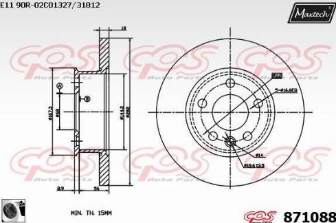 Maxtech 871088.0060 - Disque de frein cwaw.fr