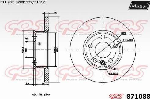 Maxtech 871088.0000 - Disque de frein cwaw.fr