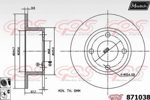 Maxtech 871038.6060 - Disque de frein cwaw.fr