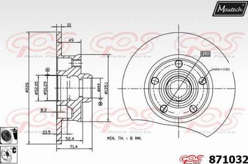 Maxtech 871032.6060 - Disque de frein cwaw.fr