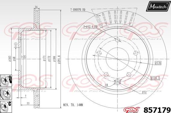 Maxtech 871032 - Disque de frein cwaw.fr