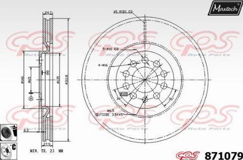 Maxtech 871079.6060 - Disque de frein cwaw.fr