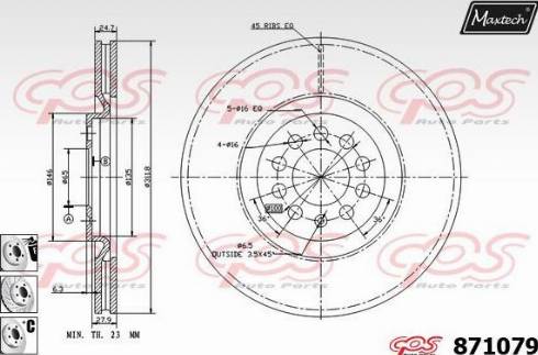 Maxtech 871079.6880 - Disque de frein cwaw.fr