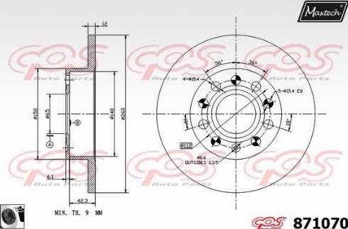 Maxtech 871070.0060 - Disque de frein cwaw.fr