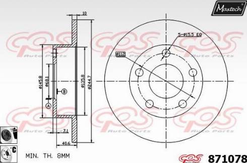 Maxtech 871078.6060 - Disque de frein cwaw.fr