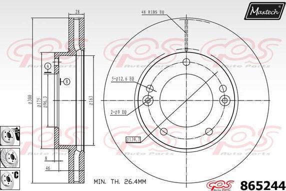 Maxtech 871078 - Disque de frein cwaw.fr