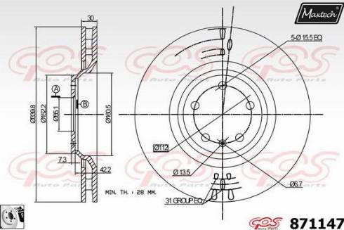 Maxtech 871147.0080 - Disque de frein cwaw.fr