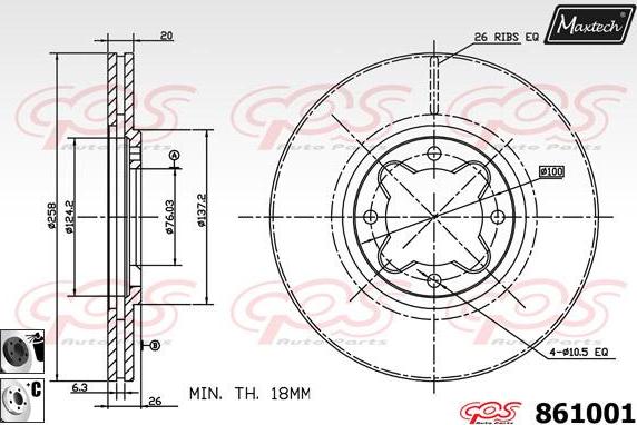 Maxtech 871147 - Disque de frein cwaw.fr