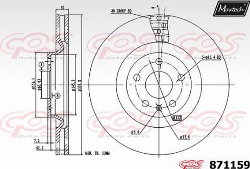 Maxtech 871159.0000 - Disque de frein cwaw.fr