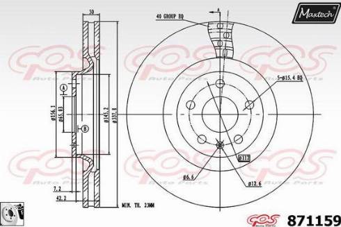 Maxtech 871159.0080 - Disque de frein cwaw.fr