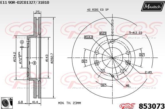 Maxtech 871159 - Disque de frein cwaw.fr