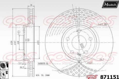 Maxtech 871151.6060 - Disque de frein cwaw.fr