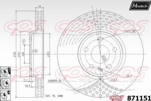 Maxtech 871151.6880 - Disque de frein cwaw.fr