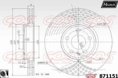 Maxtech 871151.0060 - Disque de frein cwaw.fr