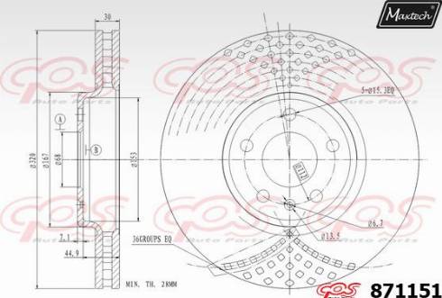 Maxtech 871151.0000 - Disque de frein cwaw.fr