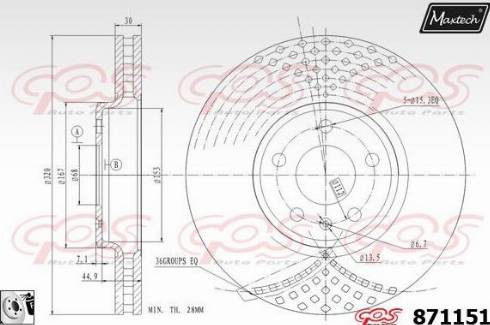 Maxtech 871151.0080 - Disque de frein cwaw.fr