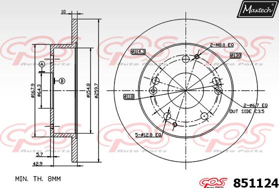 Maxtech 871151 - Disque de frein cwaw.fr