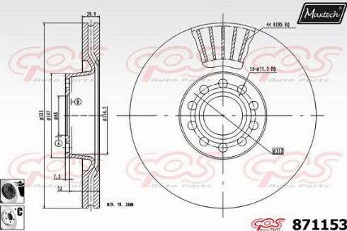 Maxtech 871153.6060 - Disque de frein cwaw.fr