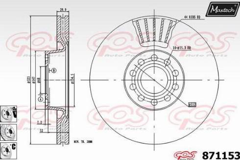 Maxtech 871153.6880 - Disque de frein cwaw.fr