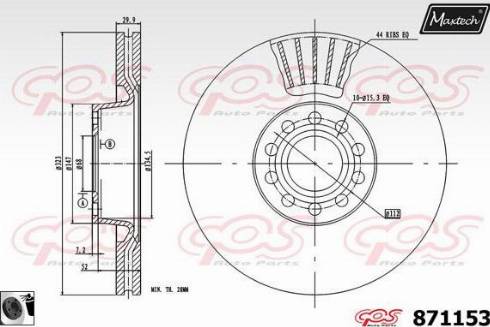 Maxtech 871153.0060 - Disque de frein cwaw.fr