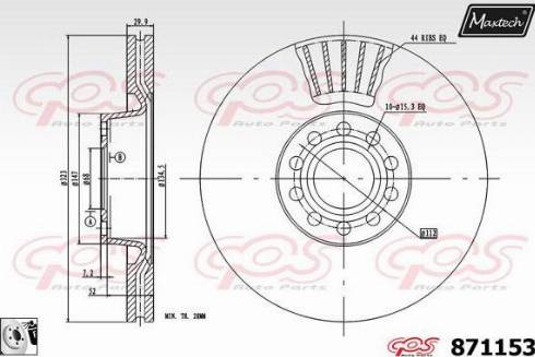 Maxtech 871153.0080 - Disque de frein cwaw.fr