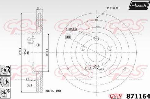 Maxtech 871164.6880 - Disque de frein cwaw.fr