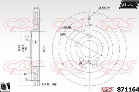 Maxtech 871164.0060 - Disque de frein cwaw.fr