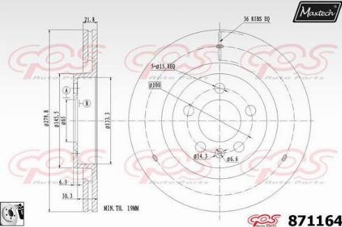 Maxtech 871164.0080 - Disque de frein cwaw.fr