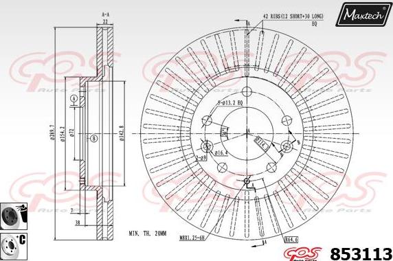 Maxtech 871164 - Disque de frein cwaw.fr