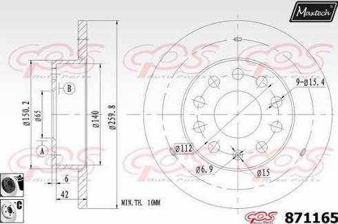 Maxtech 871165.6060 - Disque de frein cwaw.fr