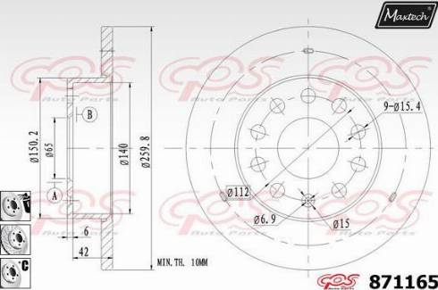 Maxtech 871165.6880 - Disque de frein cwaw.fr