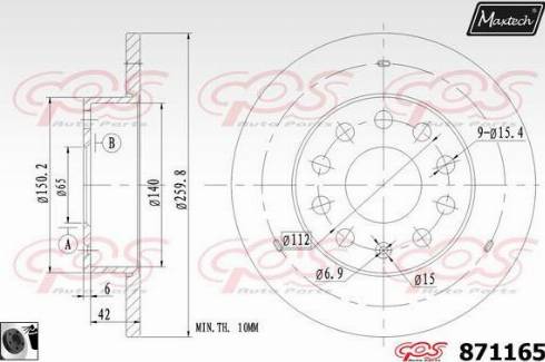 Maxtech 871165.0060 - Disque de frein cwaw.fr