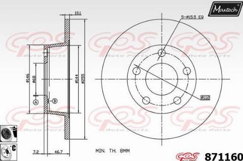 Maxtech 871160.6060 - Disque de frein cwaw.fr