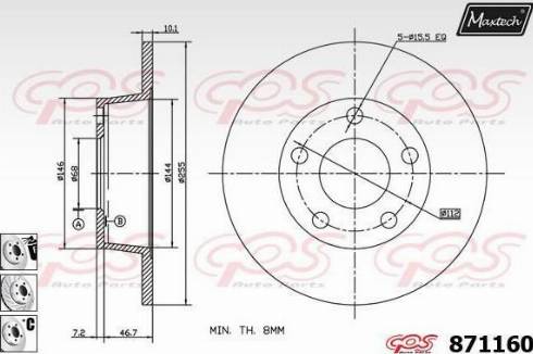 Maxtech 871160.6880 - Disque de frein cwaw.fr