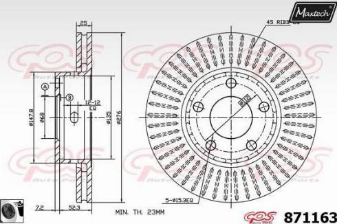 Maxtech 871163.0060 - Disque de frein cwaw.fr