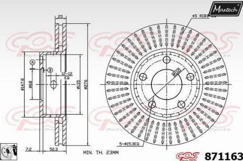 Maxtech 871163.0080 - Disque de frein cwaw.fr