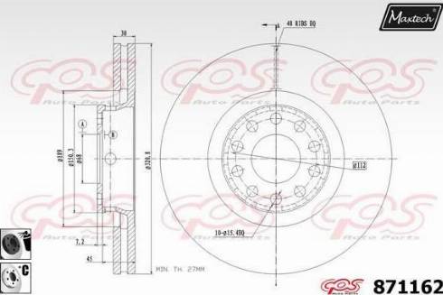 Maxtech 871162.6060 - Disque de frein cwaw.fr