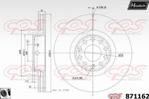 Maxtech 871162.0060 - Disque de frein cwaw.fr