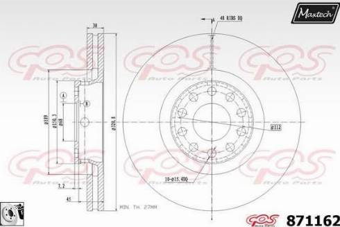 Maxtech 871162.0080 - Disque de frein cwaw.fr