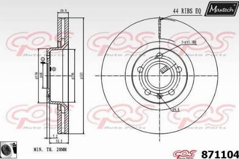 Maxtech 871104.0060 - Disque de frein cwaw.fr