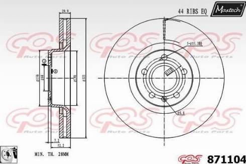 Maxtech 871104.0080 - Disque de frein cwaw.fr