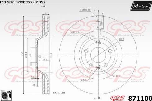 Maxtech 871100.0060 - Disque de frein cwaw.fr