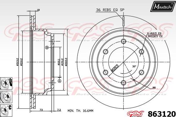 Maxtech 871100 - Disque de frein cwaw.fr