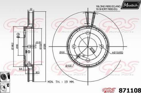 Maxtech 871108.6060 - Disque de frein cwaw.fr