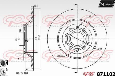 Maxtech 871102.6060 - Disque de frein cwaw.fr