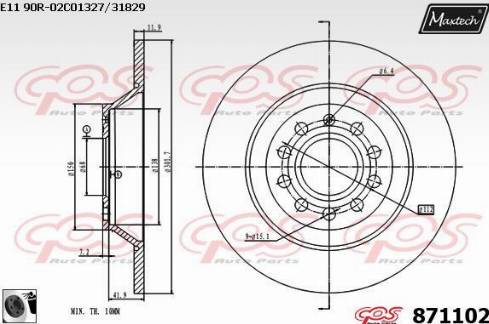 Maxtech 871102.0060 - Disque de frein cwaw.fr