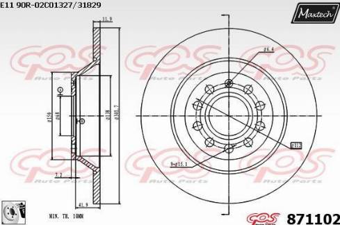 Maxtech 871102.0080 - Disque de frein cwaw.fr