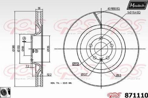 Maxtech 871110.0060 - Disque de frein cwaw.fr