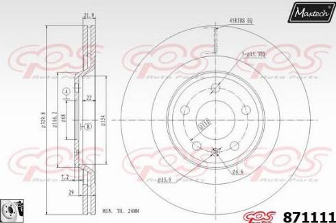 Maxtech 871111.0080 - Disque de frein cwaw.fr