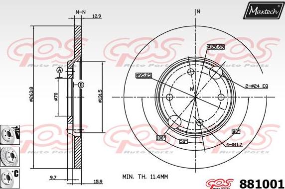 Maxtech 871111 - Disque de frein cwaw.fr